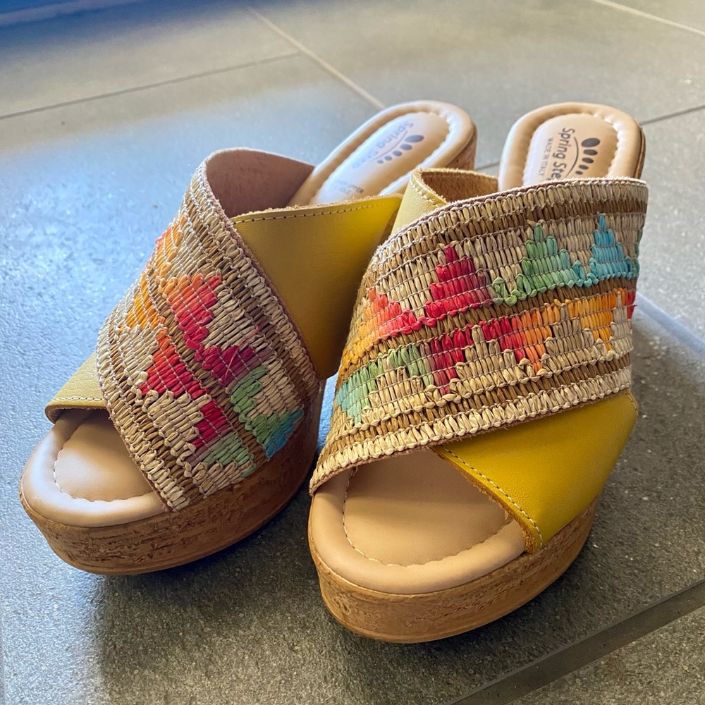 Spring Step Tribeca Women's High Heel Slide Sandals - worn once - size 38